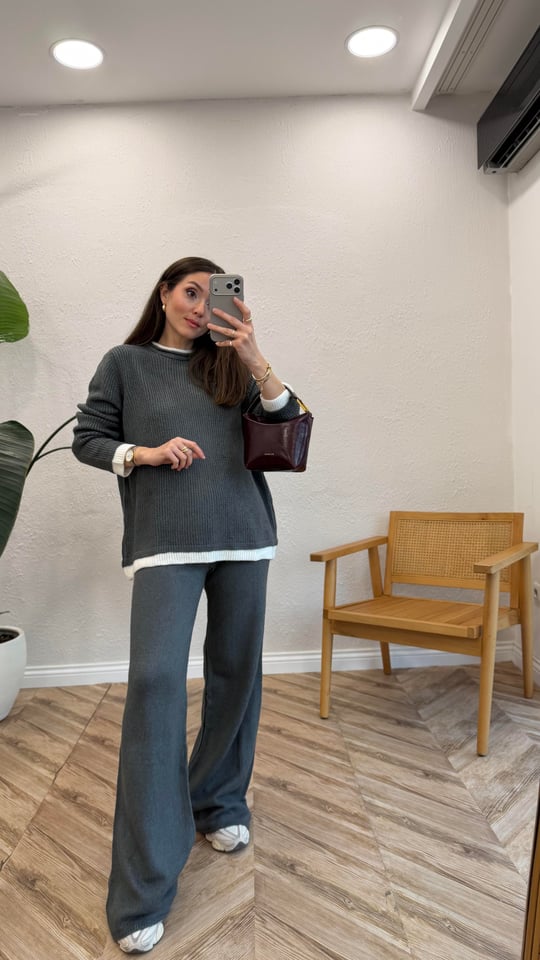 QUSTYLE 1056 TRİKO TAKIM FÜME STD 