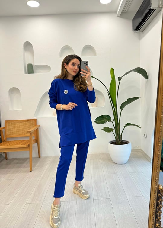 SAKS 4477 PAMUKLU NERVÜRLÜ TAKIM