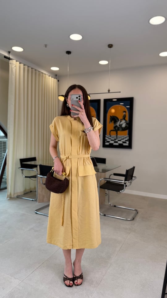 SARI 019 TENSEL ELBİSE 