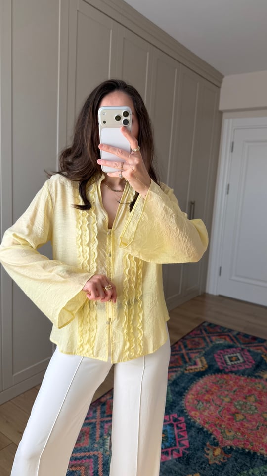 SARI 2708 FIRFIR BLUZ 
