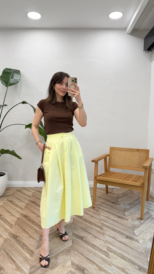 SARI  3008 PİLELİ ETEK 