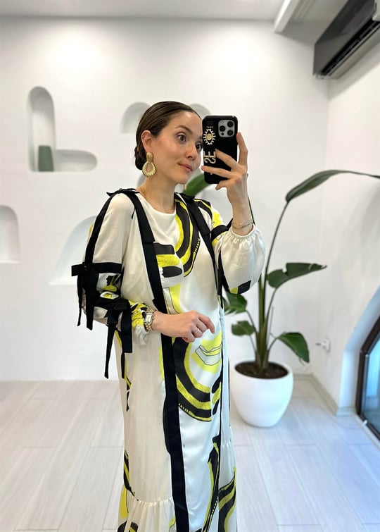 SARI 37128 ELBİSE SARI 1