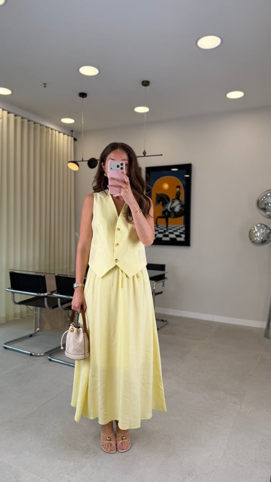 SARI 4783 YELEKLİ MODAL TAKIM 