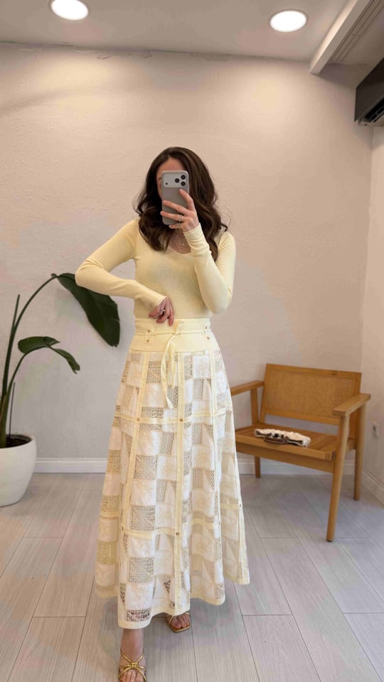 SARI 6620 BELDEN BAĞLAMALI ETEK