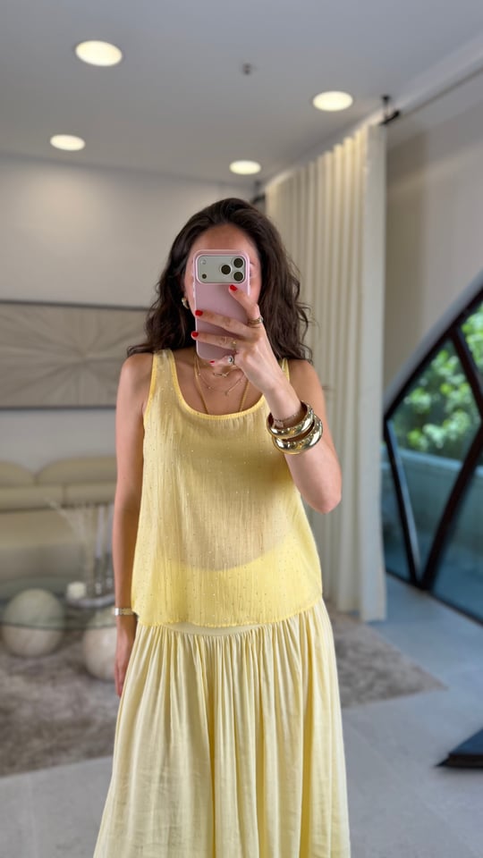 SARI 8241 TAŞLI BLUZ 