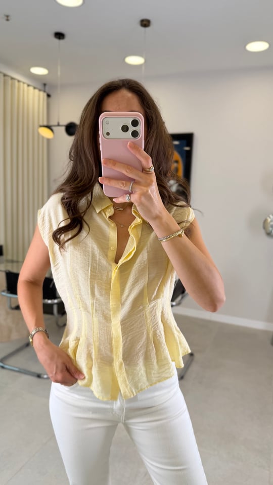 SARI 8666 BÜZGÜLÜ GÖMLEK 