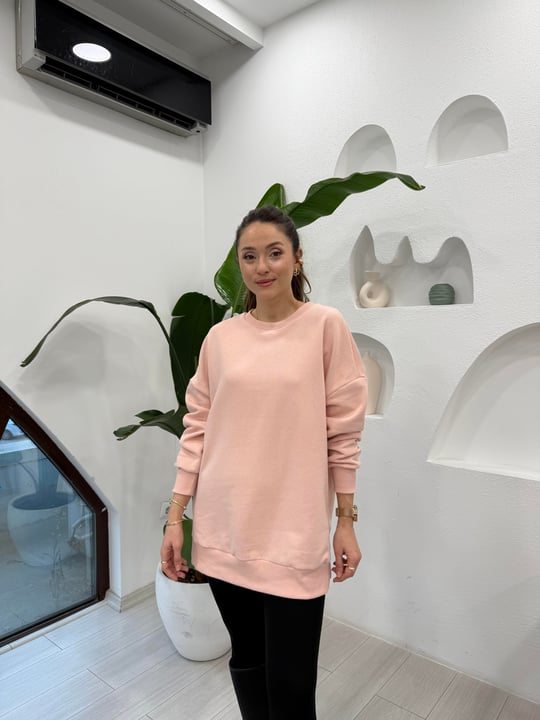 ŞEKER PEMBE 32108 TUNİK SWEATSHİRT