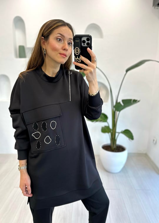 SİYAH 10357 SCUBA SWEAT 