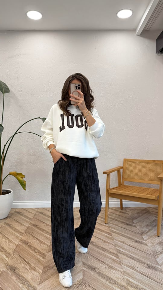 SİYAH 1183 KADİFE PANTOLON 