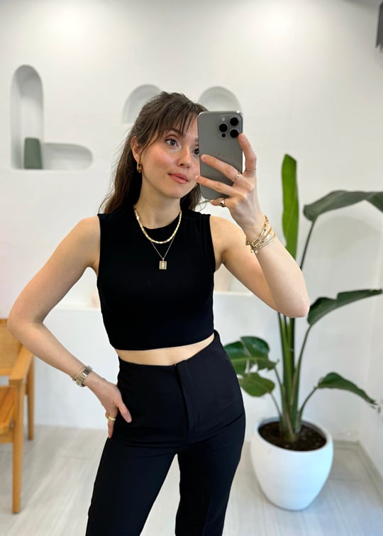 SİYAH 30125 CROP TOP