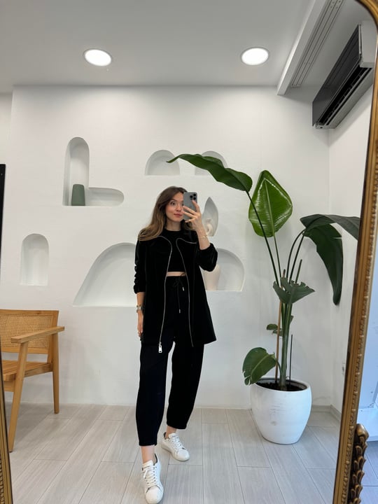 SİYAH 32543 KONİK PANTOLON 