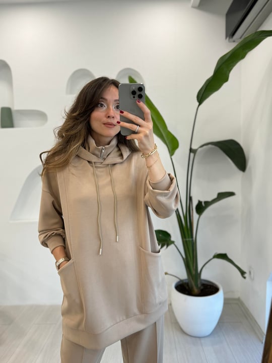 SİYAH 32996 KAPÜŞONLU SWEAT 