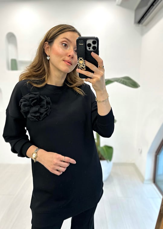 SİYAH 4177 ROSE TAKIM