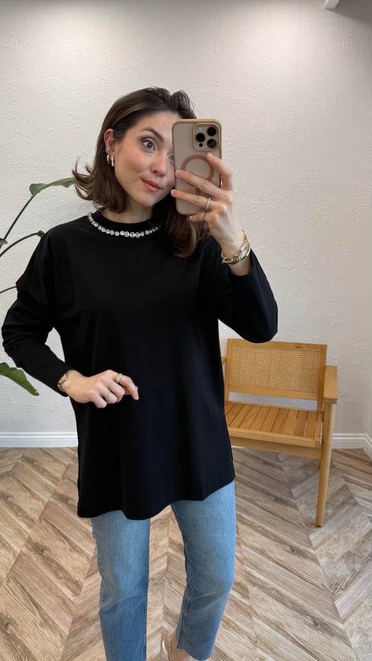 SİYAH 4737 SWEATSHİRT 