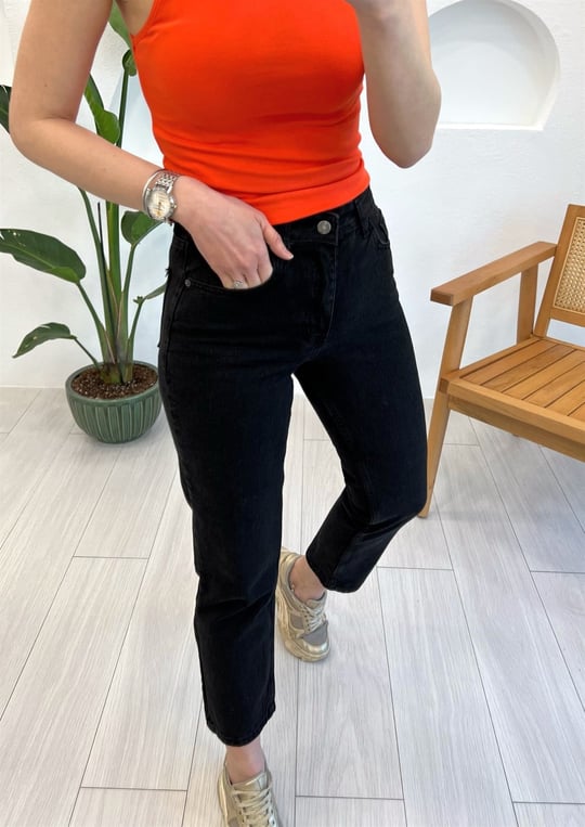 SİYAH 487 MOM JEAN 