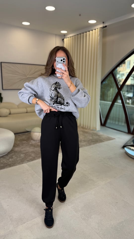 SİYAH 5382 JOGGER MODAL PANTOLON 