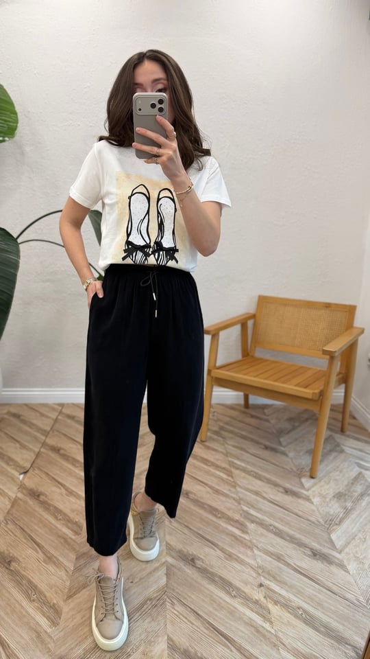 SİYAH 6207 KONİK PANTOLON 