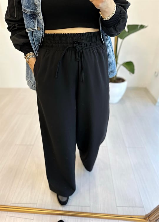 SİYAH 71201 GENİŞ PAÇA PANTOLON
