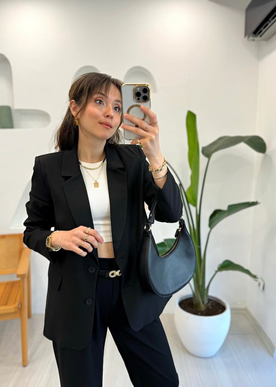 SİYAH 7555 BLAZER CEKET