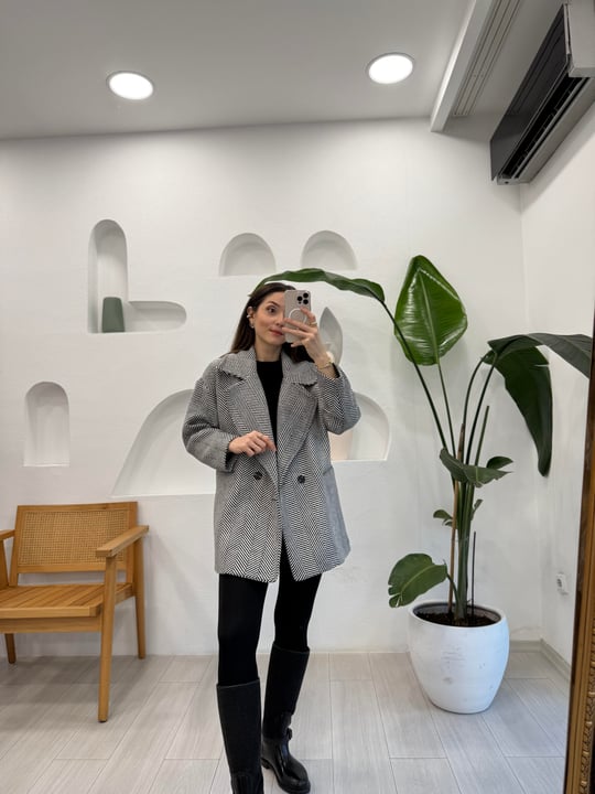 SİYAH 9252 BALIK SIRTI KABAN 