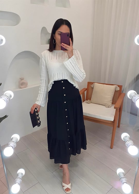 SİYAH BLAZER ETEK 