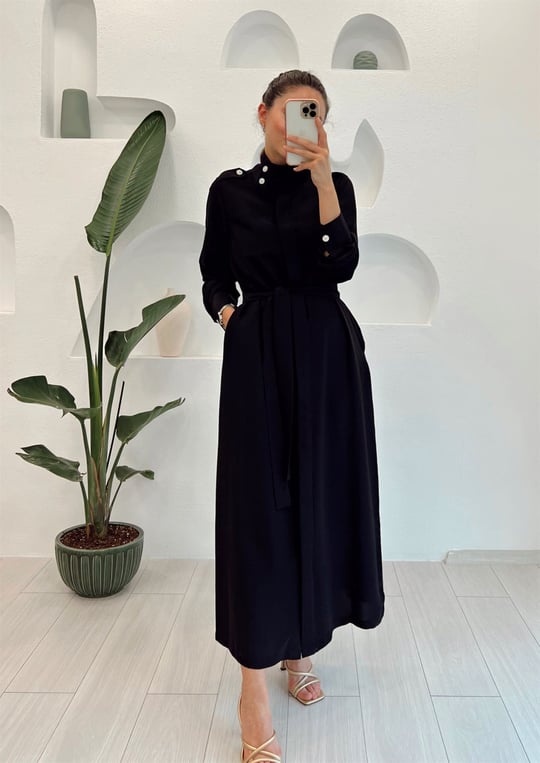 SİYAH CLASSY ELBİSE