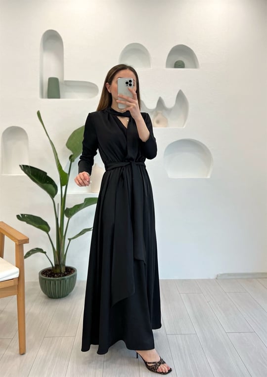 SİYAH  ELEGANT ELBİSE