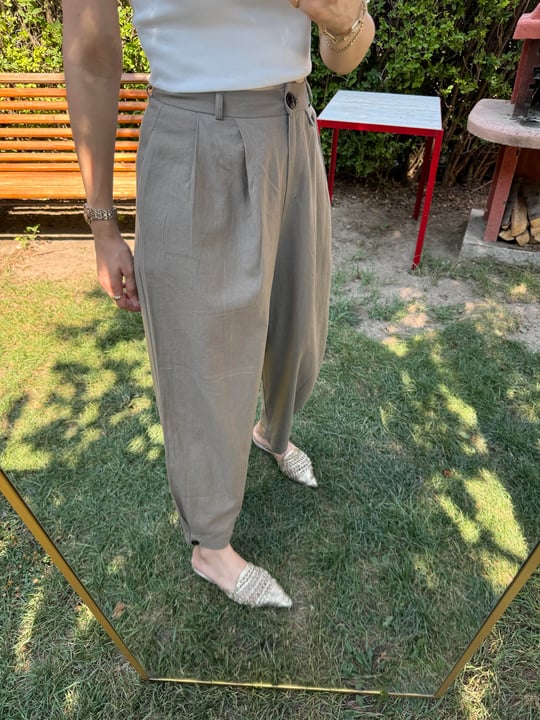 VİZON 50976 KETEN PANTOLON