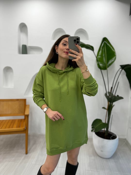 YEŞİL 1231 SWEAT ELBİSE