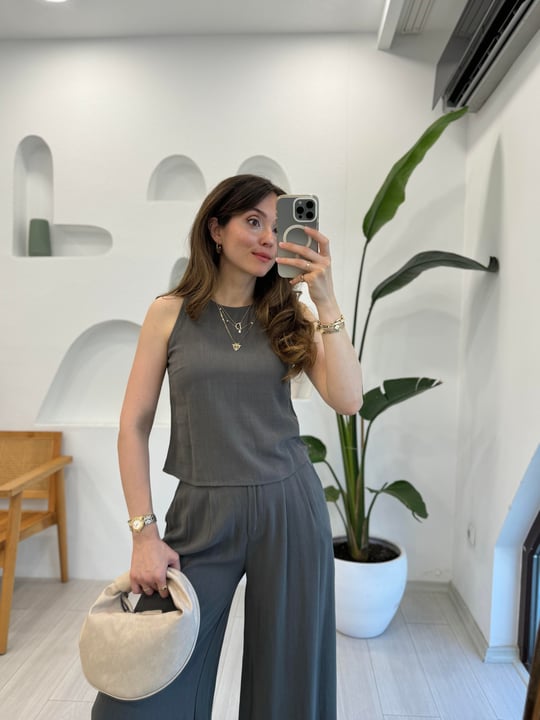 YEŞİL 7143 BLUZ PANTOLON TAKIM 
