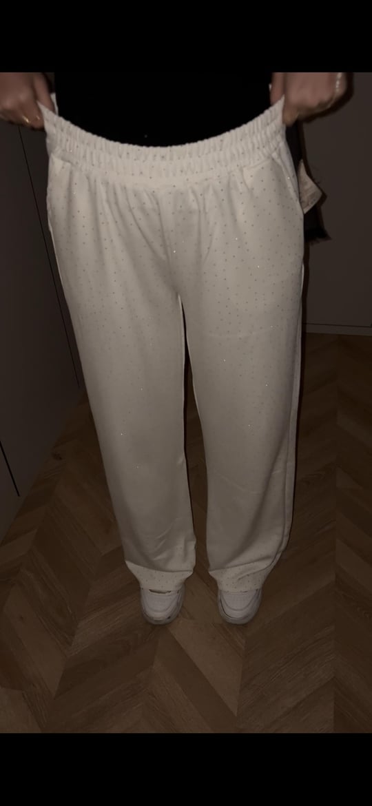 PNT-055H&R ButikKomple Taşlı Pantolon Beyaz