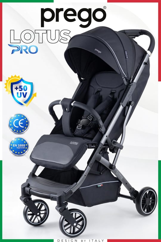 Prego Lotus Pro Kabin Boy Bebek Arabası Siyah 2453