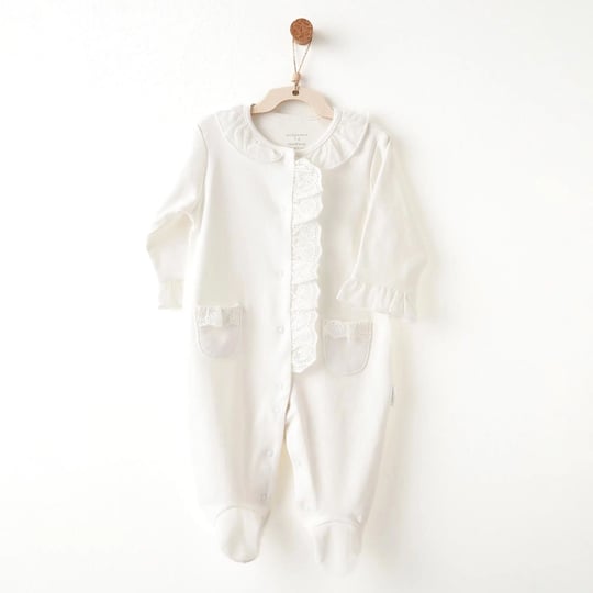 Andywawa Bebek Baby Chic Patikli Tulum Ekru AC26640
