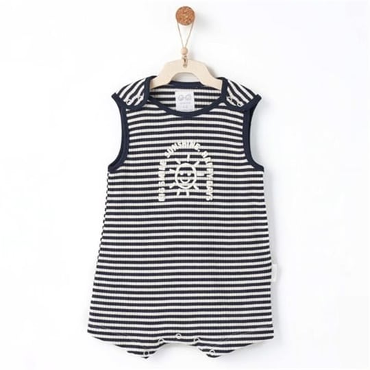 Andywawa Bebek Bamboo Striped Romper Tulum Lacivert AC26670