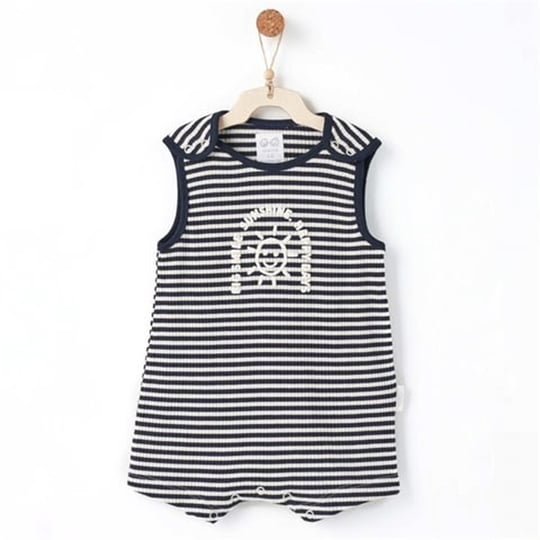 Andywawa Bebek Bamboo Striped Romper Tulum Lacivert AC26670