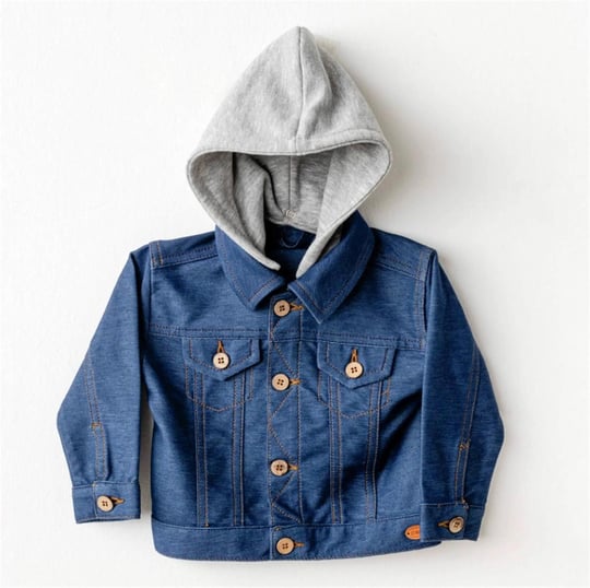 Andywawa Bebek Casual Kapüşonlu Ceket Lacivert AC25936