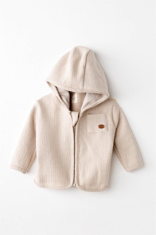 Andywawa Bebek Jacket Casual Ceket Bej AC26205