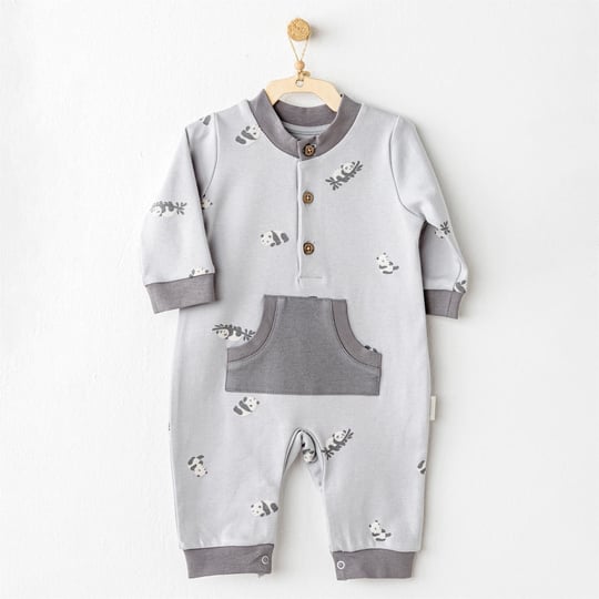 Andywawa Bebek Keep Smiling Romper Tulum Gri AC26030