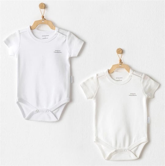 Andywawa Bebek Kısa Kol 2'li Çıtçıtlı Body Ekru AC23773