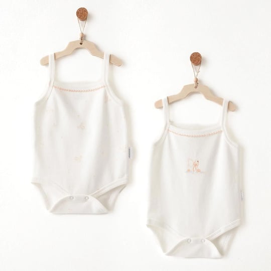 Andywawa Bebek Little Swan Love 2'li Zıbın Set Ekru AC26539
