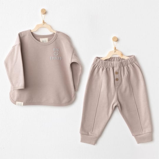 Andywawa Bebek My 1 St Wardrobe Alt Üst Takım Bej AC26185