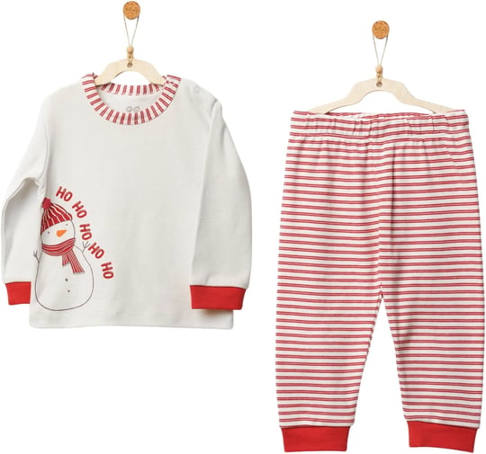 Andywawa Bebek Pajamas Little Dreamers Çizgili Pijama Takımı Ekru AC27162
