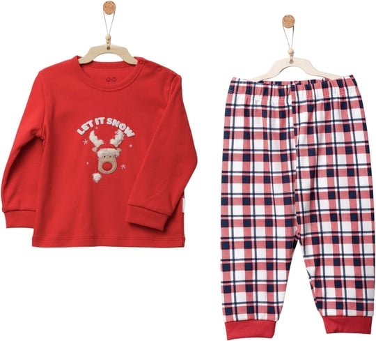 Andywawa Bebek Pajamas Little Dreamers Kareli Pijama Takımı Kırmızı AC27163