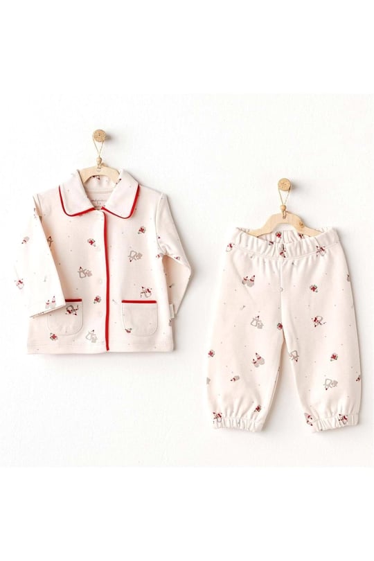 Andywawa Bebek  Penguin Pijama Set Ekru AC25347 