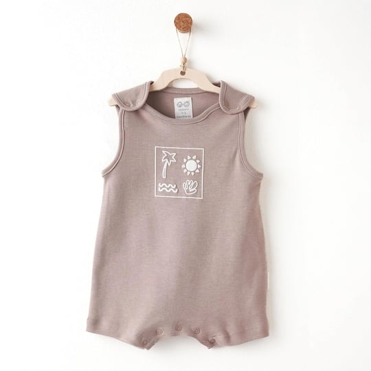 Andywawa Bebek Relax Time Romper Tulum Bej AC26737
