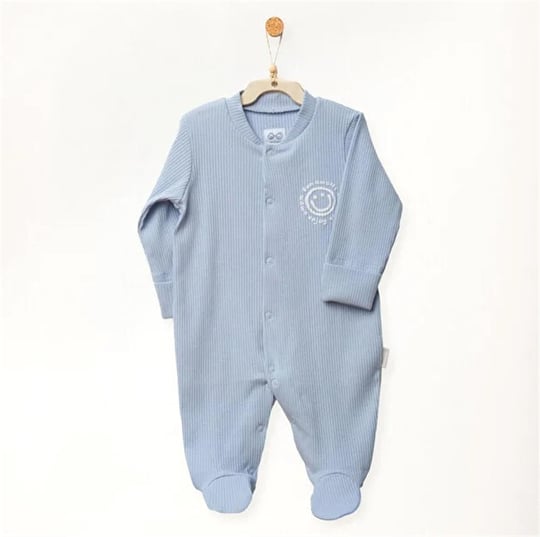 Andywawa Bebek Romper Bamboo Casual Patikli Tulum Açık Mavi AC27192