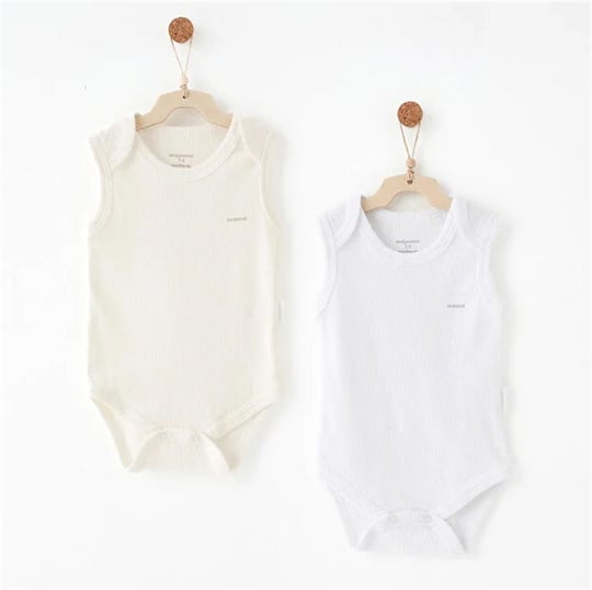 Andywawa Bebek Special Modal 2'li Kolsuz Body Set Beyaz AC26762