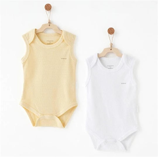 Andywawa Bebek Special Modal 2'li Kolsuz Body Set Sarı AC26762
