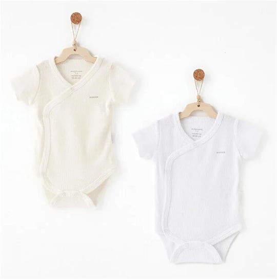 Andywawa Bebek Special Modal 2'li Yarım Kol Body Set Ekru AC26763