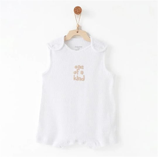 Andywawa Bebek Special Modal Romper Tulum Beyaz AC26761